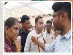 पूर्व विधायक ने सुशासन तिहार के दौरान किया हंगामा, चूड़ियां उतारने लगी, बीजेपी नेता ने हाथ जोड़े