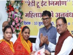 CG: महिला सशक्तिकरण और कुपोषण मुक्ति के लिए 6 जिले के 42 स्व-सहायता समूह को रेडी-टू-ईट निर्माण एवं वितरण का कार्य…