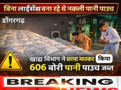CG: खाद्य हिन्द पानी पाउच के कुल 606 बोरी को नमूना संकलन कर किया गया जप्त खाद्य एवं औषधि प्रशासन विभाग की कार्रवाई…