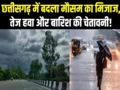 छत्तीसगढ़ में मौसम में बदलाव के संकेत IMD ने जारी किया बड़ा अलर्ट…