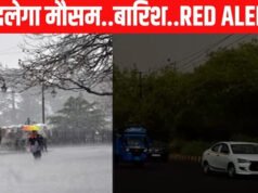 Rain Alert: तेज अंधड़ और हल्की बारिश के आसार, Red Alert जारी…