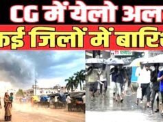CG: दक्षिण-पश्चिम मानसून, .इन जिलों के लिए यलो अलर्ट जारी’