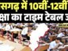 CGBSE छत्तीसगढ़ बोर्ड 10वीं 12वीं द्वितीय एग्जाम टाइम टेबल जारी…