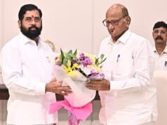 महाराष्ट्र के उपमुख्यमंत्री एकनाथ नेशनलिस्ट कांग्रेस पार्टी के प्रमुख शिंदे शरद पवार और उनकी पार्टी के विधायकों के बीच हुई मुलाक़ात से नई राजनीतिक अटकलें…