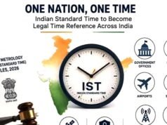 भारतीय मानक समय (आईएसटी) को सामान्य समय (कॉमन टाइम) लीगल मेट्रोलॉजी नियम, 2026 अधिसूचित…