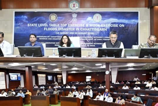 बाढ़ आपदा से निपटने की तैयारियों को मजबूत करने राज्य स्तरीय टेबल टॉप एक्सरसाइज हुई आयोजित…