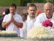 पूर्व प्रधानमंत्री राजीव गांधी की जयंती के अवसर पर कांग्रेस नेता राहुल गांधी ने उनकी समाधि पर पुष्पांजलि अर्पित…