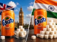 भारत और ब्रिटेन में बिकने वाली Fanta की तुलना करते हुए चीनी की मात्रा और इस्तेमाल किए जाने वाले रंगों को लेकर सवाल उठाए…