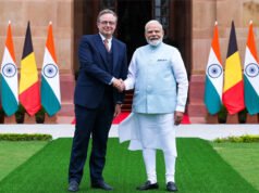 प्रधानमंत्री नरेंद्र मोदी ने बेल्जियम के पीएम बार्ट डी वेवर का हैदराबाद हाउस में स्वागत…