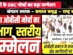 7 सितंबर को भाजपा OBC मोर्चा का संभागीय सम्मेलन…