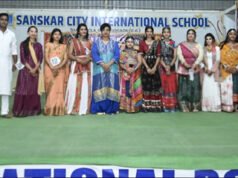 संस्कार सिटी स्कूल में गरबा की धुन पर थिरके बच्चे और अभिभावक