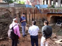 स्टेशनपारा रेलवे अंडरब्रिज : कलेक्टर ने देखा निर्माण कार्य, मार्च 2027 तक हर हाल में पूरा करने के दिए निर्देश