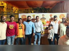भजन-कीर्तन के बीच पदयात्रियों की सेवा में जुटी श्री राजपूत करणी सेना